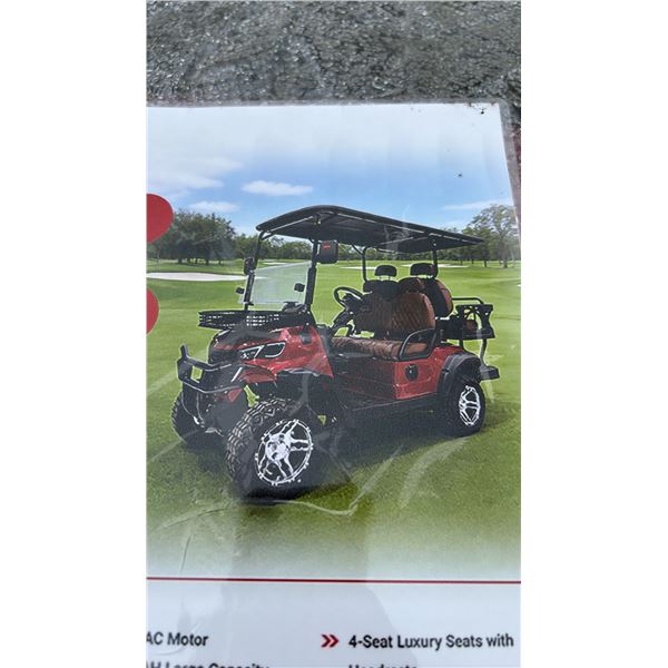 *READY TO ASSEMBLE* 4-WHEEL ELECTRIC GOLF CART - 60V/100 AH LARGE CAPACITY BATTERY, 4-SEATER,