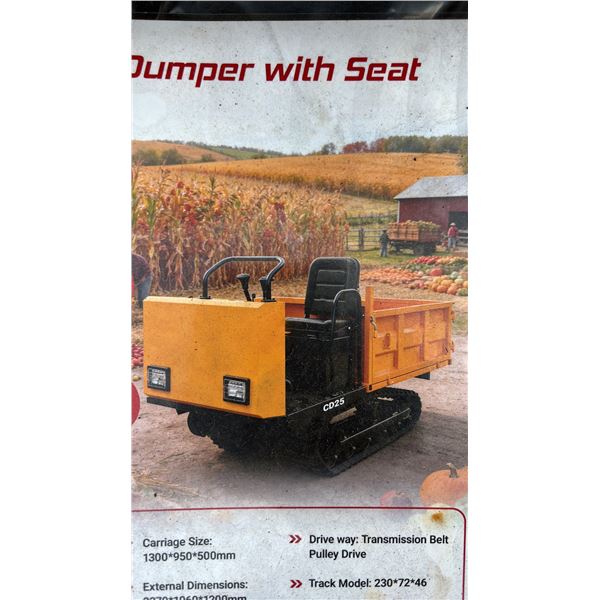 *NEW* CD25 RUBBER TRACK CRAWLER DUMPER WITH SEAT - 1500 KG LOAD CAPACITY