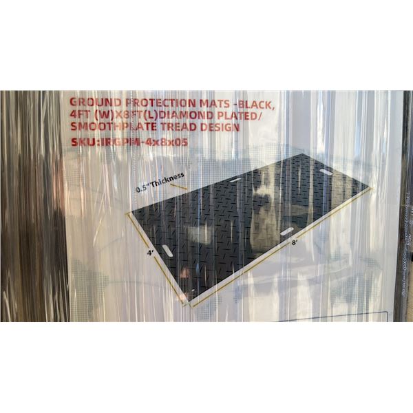 *NEW* PALLET OF (15) IRANCH IRGPM GROUND PROTECTION MATS - 4' X 8' X 0.5", 95 LBS MAT WEIGHT,