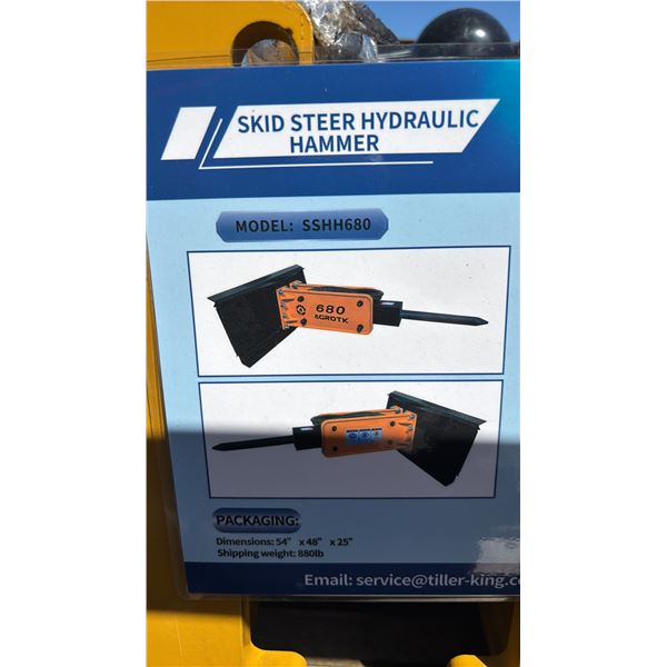 *NEW* AGT INDUSTRIAL SSHH689 SKID STEER HYDRAULIC HAMMER ATTACHMENT WITH REPAIR TOOLBOX