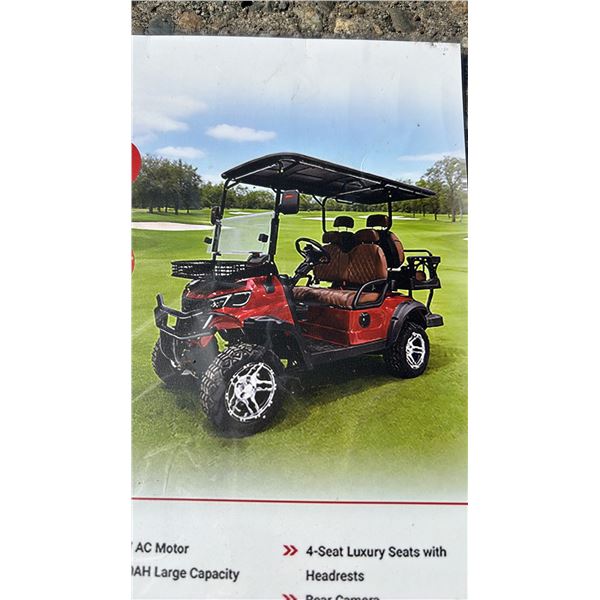 *READY TO ASSEMBLE* 4-WHEEL ELECTRIC GOLF CART - 60V/100 AH LARGE CAPACITY BATTERY, 4-SEATER,
