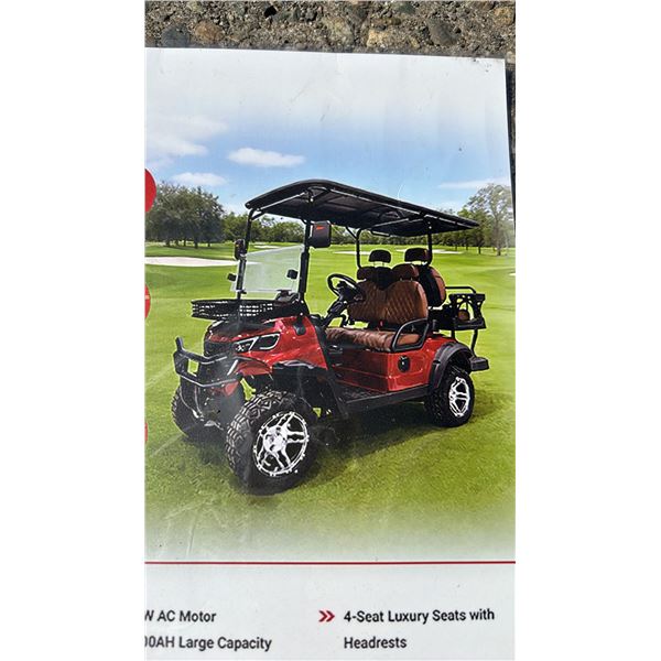 *READY TO ASSEMBLE* 4-WHEEL ELECTRIC GOLF CART - 60V/100 AH LARGE CAPACITY BATTERY, 4-SEATER,