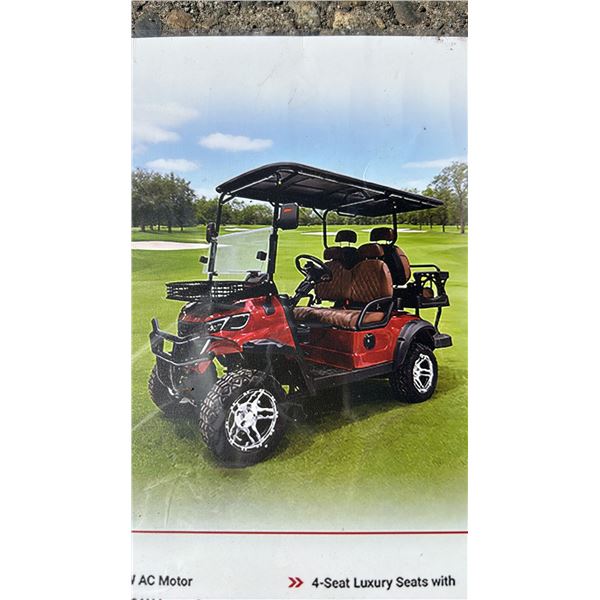 *READY TO ASSEMBLE* 4-WHEEL ELECTRIC GOLF CART - 60V/100 AH LARGE CAPACITY BATTERY, 4-SEATER,