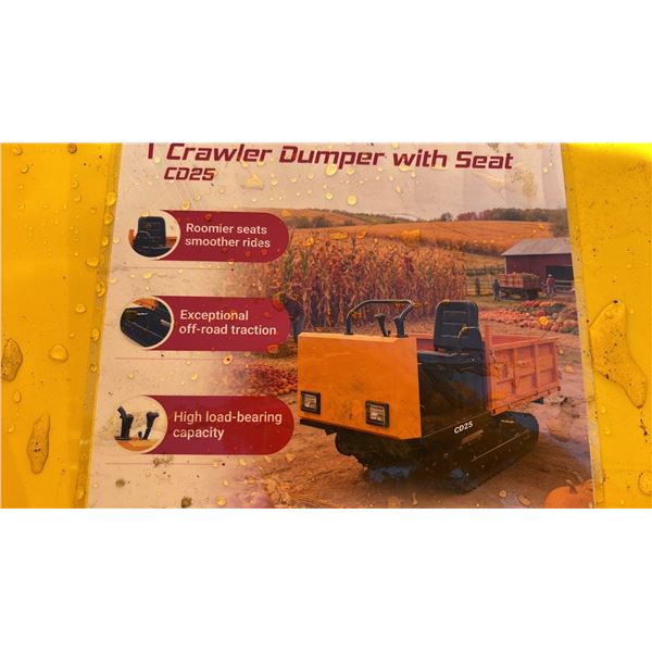 *NEW* CD25 RUBBER TRACK CRAWLER DUMPER WITH SEAT - 1500 KG LOAD CAPACITY