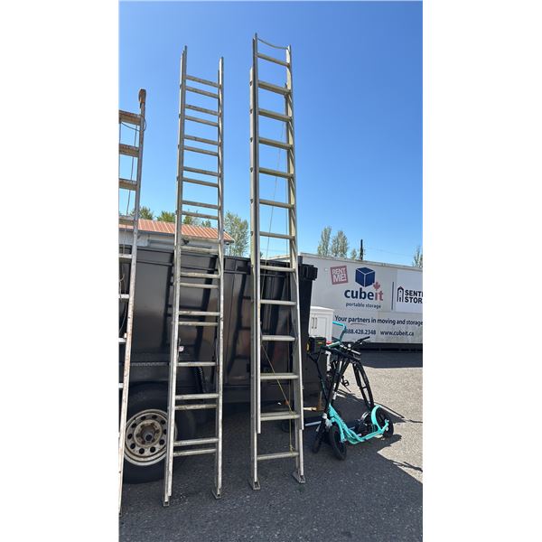12' ALUMINUM EXTENSION LADDER (SOME RUNG DAMAGE)