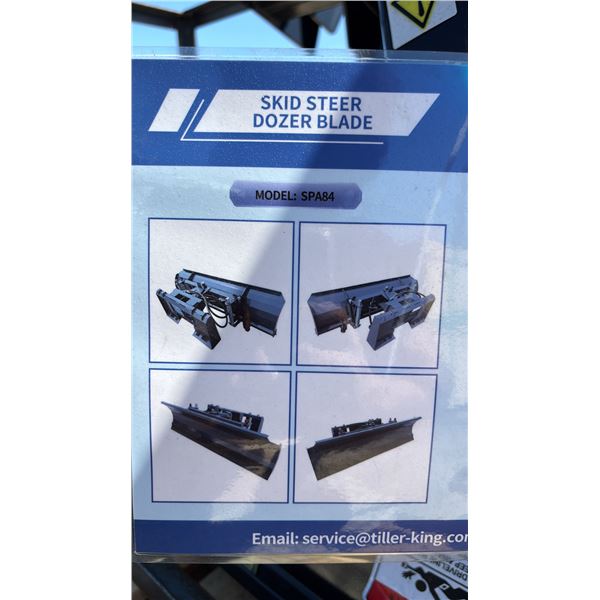 *NEW* MOWER KING SPA84 SKID STEER DOZER BLADE ATTACHMENT - 298KG LOAD CAPACITY