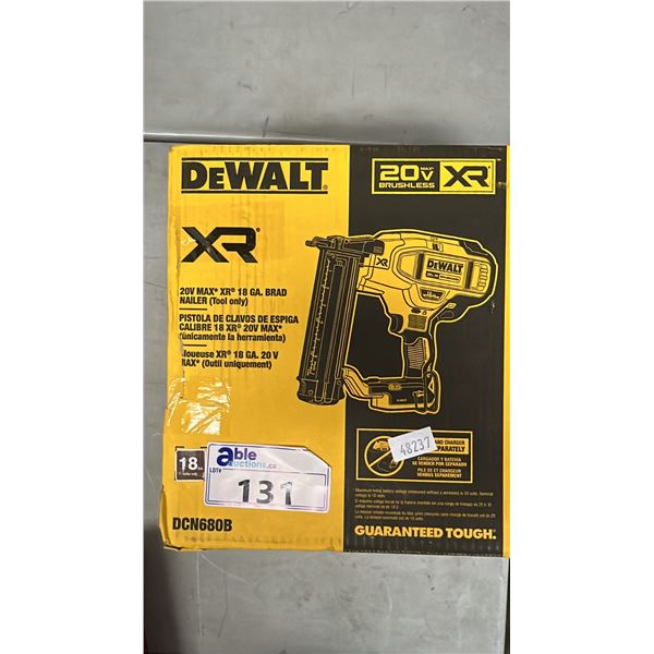 DEWALT 20V MAX XR 18 GA. BRAD NAILER