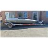 Image 1 : COBRA STYLE ALUMINUM WELDED SPEED BOAT WITH BOAT TRAILER, SILVER,
