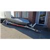 Image 2 : COBRA STYLE ALUMINUM WELDED SPEED BOAT WITH BOAT TRAILER, SILVER,