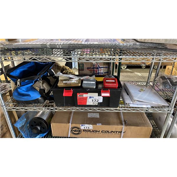 TOOLBOX & CONTENTS, TOOL BAG & CONTENTS & (2) BC HYDRO PARTICIPATION GUIDES