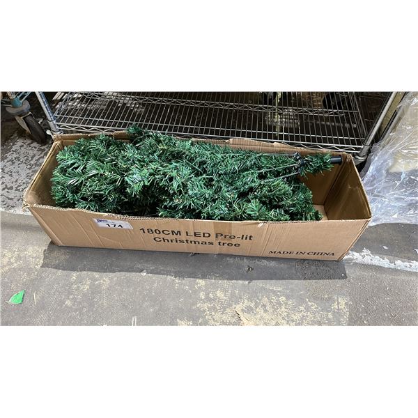 180CM LED PRE-LIT CHRISTMAS TREE IN BOX
