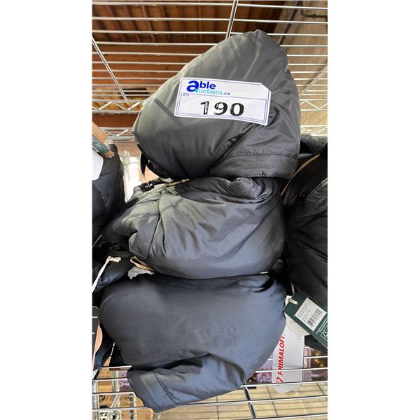 *NEW WITH TAGS* (3) TENTREE PRIMALOFT BLACK JACKETS: 1 SIZE S & 2 SIZE M