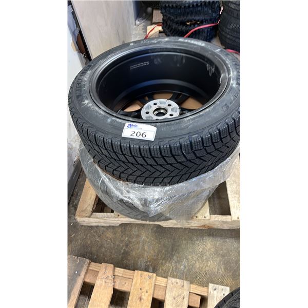 *NEW* (2) MICHELIN X ICE SNOW 255/45 R19 TIRES WITH 5 BOLT METAL RIMS: **$6.50 PER TIRE ECO LEVY FEE