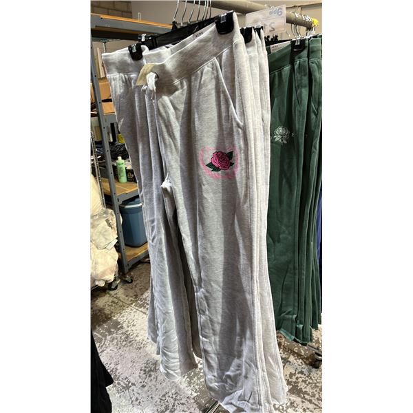 *NEW WITH TAGS & SECURITY TAGS* (7) PAIRS OF GREY AEROPOSTALE FLARE LEG JOGGING PANTS: ASSTD. SIZES