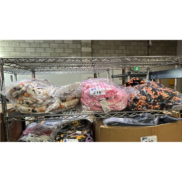 SHELF OF ASSORTED KID'S PAJAMA PANTS: ASSORTED COLOURS & SIZES