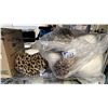 Image 1 : *NEW WITH TAGS* BAG OF LA EXPRESS LET'S GET COZY HEART PILLOWS: LEOPARD PRINT & WHITE