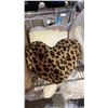 Image 2 : *NEW WITH TAGS* BAG OF LA EXPRESS LET'S GET COZY HEART PILLOWS: LEOPARD PRINT & WHITE