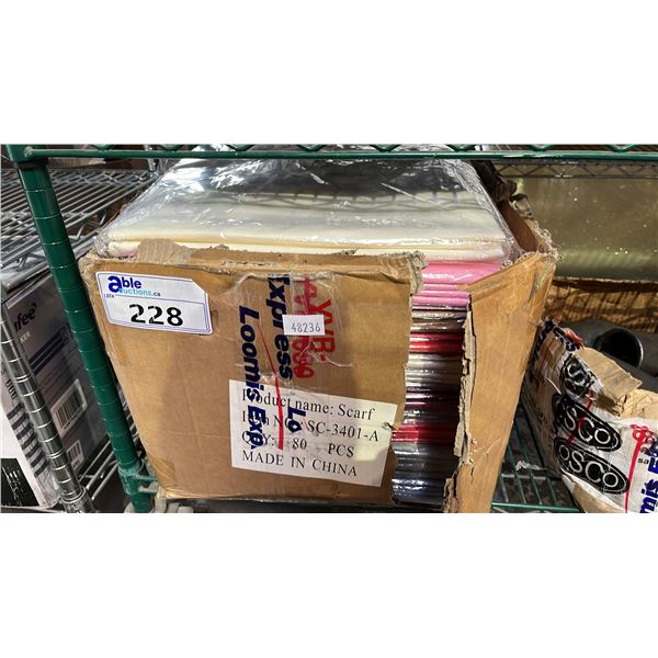 *NEW WITH TAGS* BOX OF JUST COZY BLANKET SCARVES: ASSORTED COLOURS