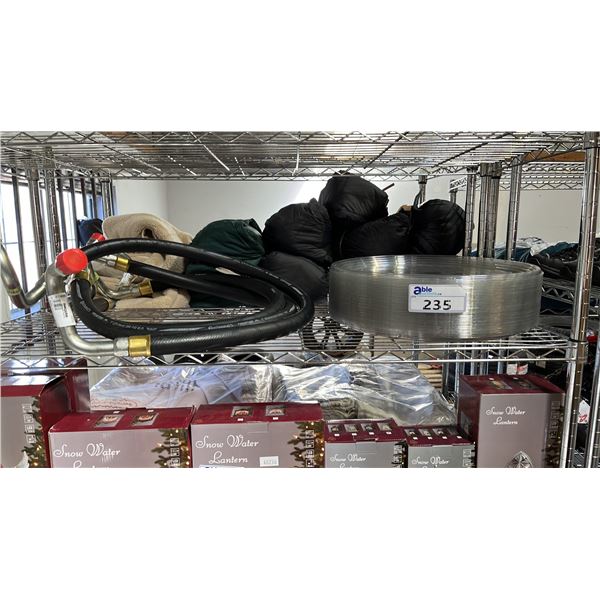 (2) PACCAR HE2354 AIRGLIDE HOSES & A STACK OF PLASTIC 18" DIAMETER TRAYS