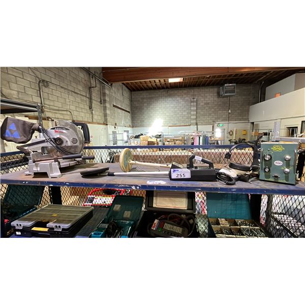 DELTA SIDEKICK MITER SAW & (2) METAL DETECTORS