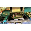 Image 4 : SHELF OF ASSORTED TOOLS: MAKITA CORDLESS DRILL, GP ELECTRIC IGNITION TESTER, ASSTD SCREWS & MORE