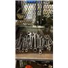 Image 3 : SHELF OF ASSTD RATCHET WRENCHES, CHISELS, HAMMERS, SHOPMATE SANDER, CLASS A FIRE EXTINGUISHER & MORE