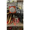 Image 6 : SHELF OF ASSTD RATCHET WRENCHES, CHISELS, HAMMERS, SHOPMATE SANDER, CLASS A FIRE EXTINGUISHER & MORE