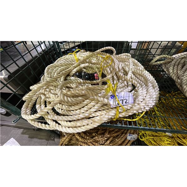 COIL OF TWISTED NAUTICAL ROPE