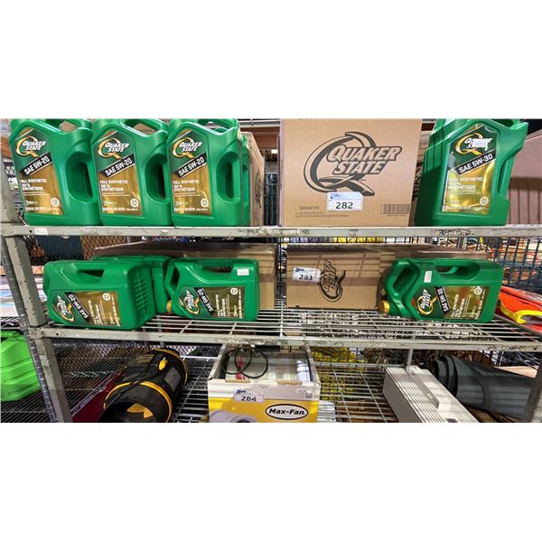SHELF OF QUAKER STATE SAE 5W-30 SYNTHETIC OIL: 5L JUGS