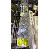 Image 5 : SHELF OF GOLF BALLS, VINTAGE KONICA CAMERA, VACUUM BAG SEALER & 8.87 GAIN ULTRA LIQUID DETERGENT
