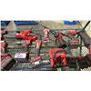 Image 3 : SHELF OF ASSORTED MILWAUKEE TOOLS BATTERIES & CHARGER