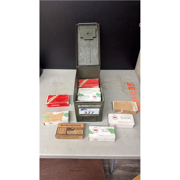 AMMO BOX OF .45 & 9MM AMMUNITION
