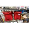 Image 1 : (2) RED STEP-ON BINS & MORE