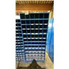 Image 2 : BLUE METAL 72 CUBBY STORAGE SHELF: APPROX. 77"T X 34"W X 12" D