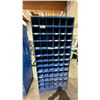 Image 2 : BLUE METAL 72 CUBBY STORAGE SHELF: APPROX. 77"T X 34"W X 12" D