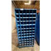 Image 2 : BLUE METAL 72 CUBBY STORAGE SHELF: APPROX. 77"T X 34"W X 12" D