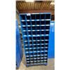 Image 2 : BLUE METAL 72 CUBBY STORAGE SHELF: APPROX. 77"T X 34"W X 12" D