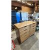 Image 1 : 8-DRAWER WOOD STORAGE UNIT: APPROX. 43.5" W X 23.5" D X 32" T