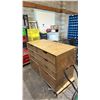 Image 2 : 8-DRAWER WOOD STORAGE UNIT: APPROX. 43.5" W X 23.5" D X 32" T