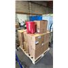 Image 1 : PALLET OF *NEW* RED BIOHAZARD STEP-ON BINS: *MUST TAKE ALL ON PALLET*