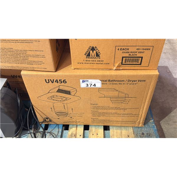 MENZIES METAL PRODUCTS UV456 UNIVERSAL BATHROOM/DRYER VENT