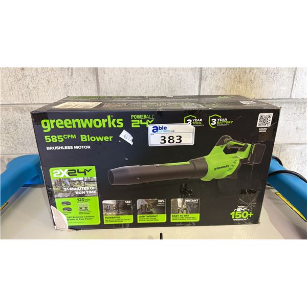 GREENWORKS 585 CFM BLOWER