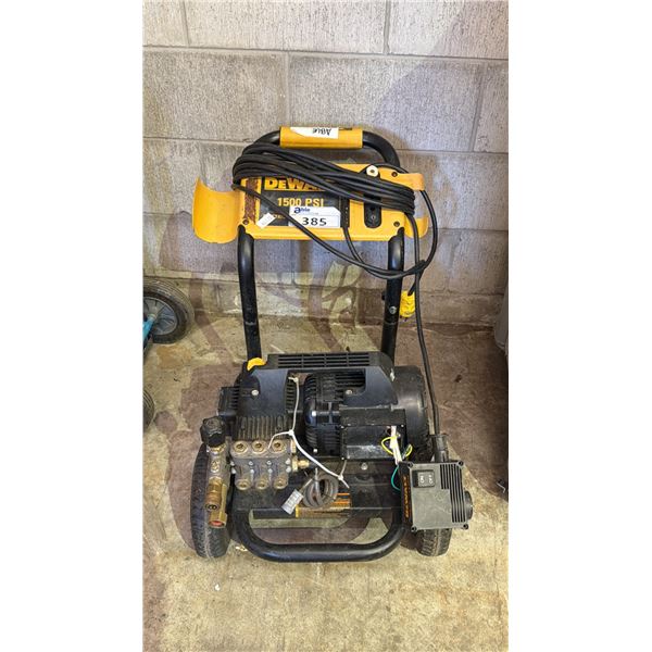 DEWALT 1500 PSI ELECTRIC PRESSURE WAHER: *NO HOSE OR WAND*