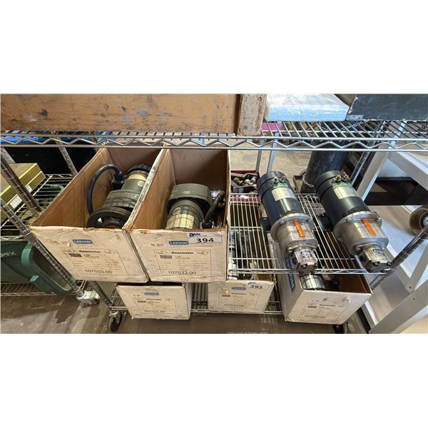 (2) LEESON A.C. GEAR MOTORS & (2) LEESON DIRECT CURRENT PERMANENT MAGNET MOTORS