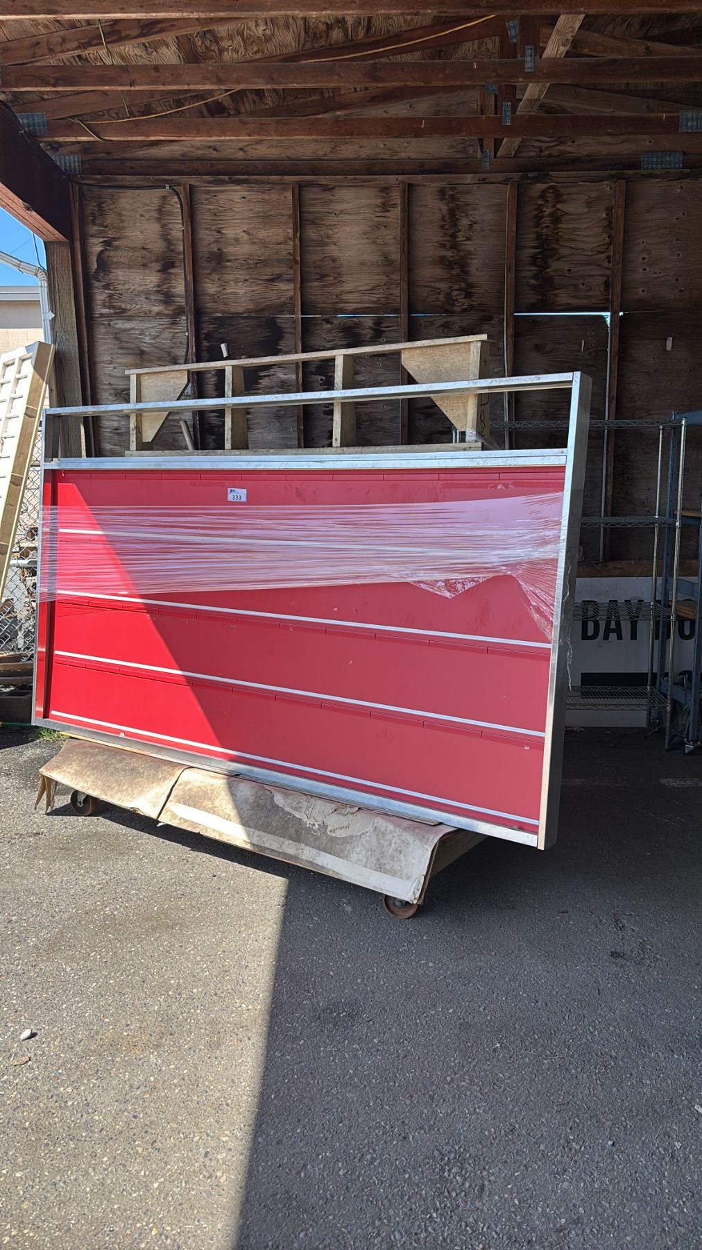 Protable A Frame PORTABLE A-FRAME RACK WITH ASSORTED CONTENTS INCLUDING; WHITEBOARDS ...