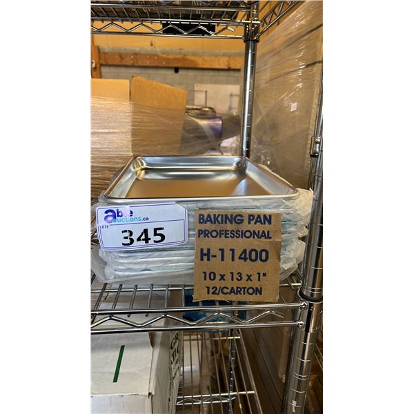 (12) *NEW* 10" X 13" X 1" BAKING PANS