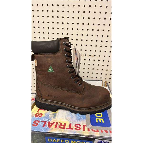 DAFFO MODE INDUSTRIALS MEN'S SIZE 10 W DK BROWN STEEL TOE BOOTS (STYLE DW-908)