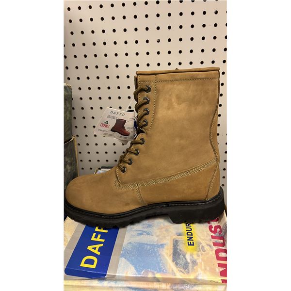 DAFFO MODE INDUSTRIALS MEN'S SIZE 11 W TAN STEEL TOE BOOTS (STYLE DW-121)