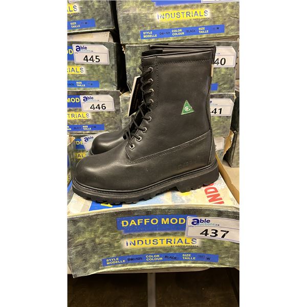 DAFFO MODE INDUSTRIALS MEN'S SIZE 11 W BLACK STEEL TOE BOOTS (STYLE DW-121)