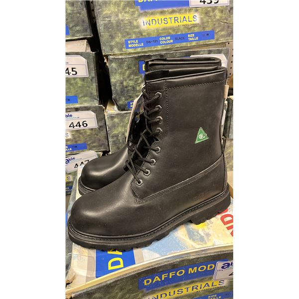 DAFFO MODE INDUSTRIALS MEN'S SIZE 11 W BLACK STEEL TOE BOOTS (STYLE DW-121)